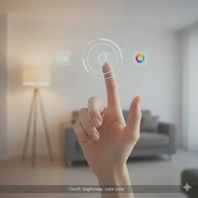 On/off, brightness, color