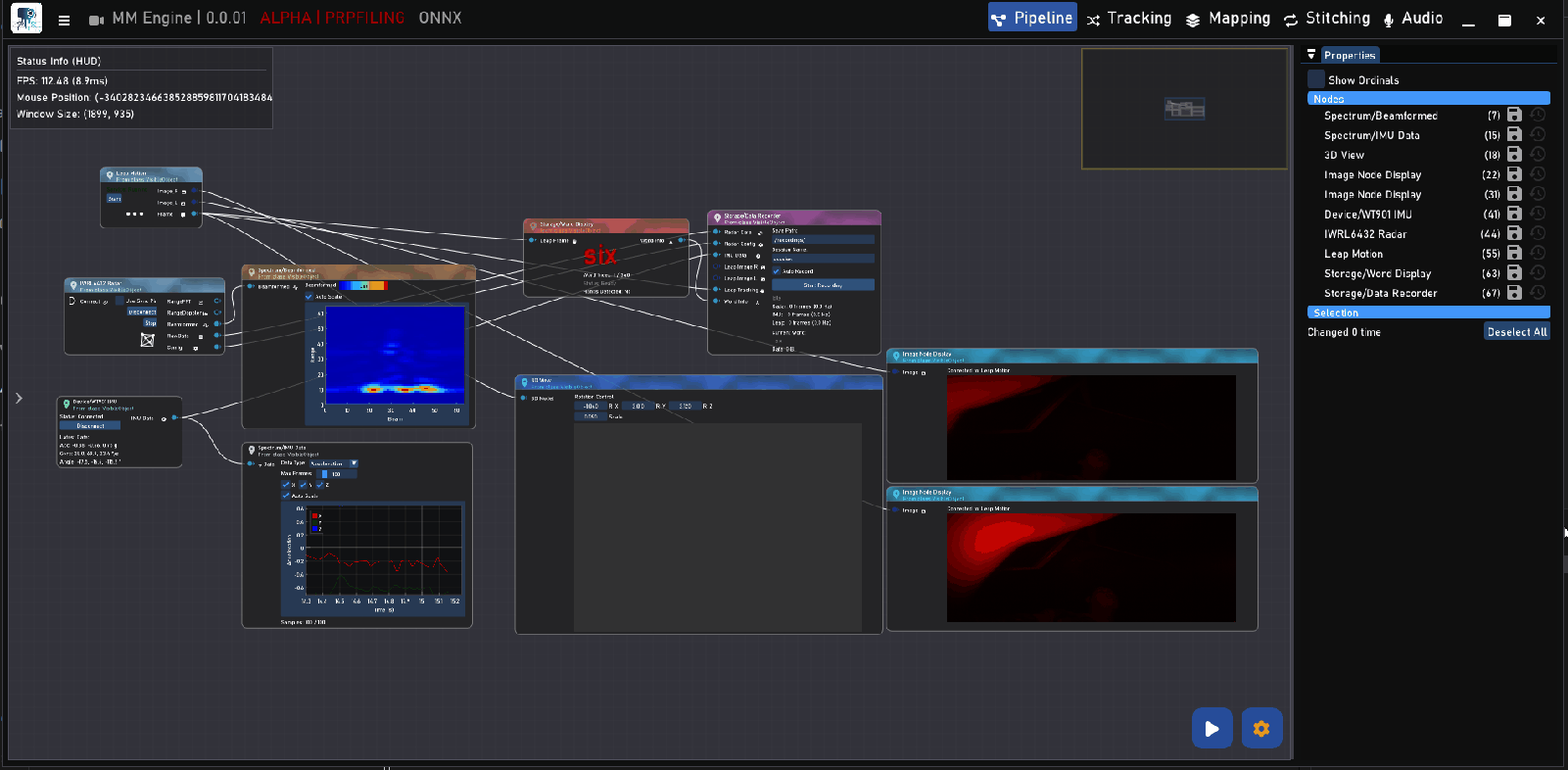 MMEngine blueprint node interface with real-time processing.